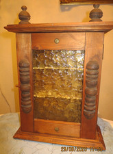 Alter Hängeschrank Holz Glastür Badschrank Medizinschrank Schlüsselkasten