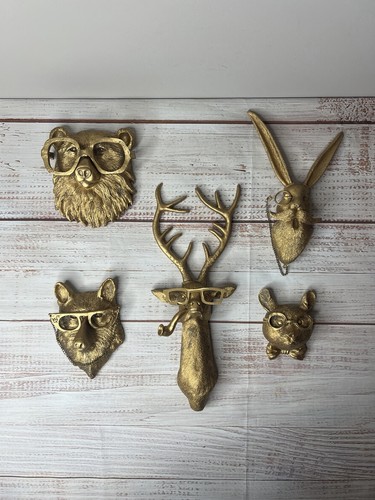 Gold tier wandbilder set - gold,