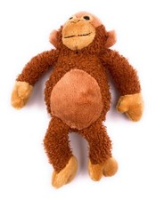 Plüschtier Kuscheltier Stoff Tier Affe braun sitzend Schimpanse 22 cm