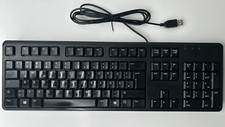 Dell USB Keyboard Tastatur KB212-B, QWERTZ, schwarz, gereinigt, geprüft