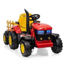 12V Elektro-Traktor für Kinder 3-6 Jahre mit abnehmbarem Anhänger, Fernbedienung