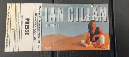 Ian gillan concert tour - ian, ticket