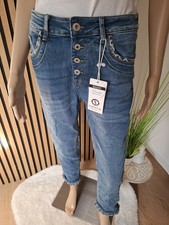 ❤️  KAROSTAR Plus SIZE BAGGY JEANS Hose Blau mit Leoparden Print M - XXXXL K2740