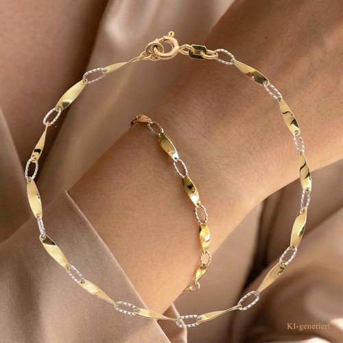 Armkette echt gold 333 - gold, (8