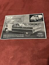Werbung DKW Schnell Laster 3/4 t Print Prospekt Brochure Auto Union Ingolstadt