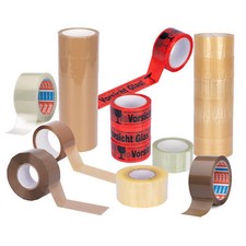 Klebeband Paketband Transparent Braun Tesa Vorsicht Glas bedruckt leise Band