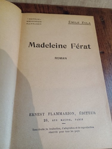 Altes buch 1868 - -, zola