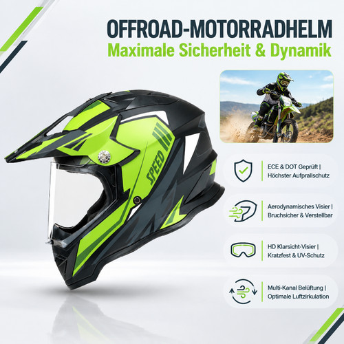 Quadhelm grün dot rally speed - dot,