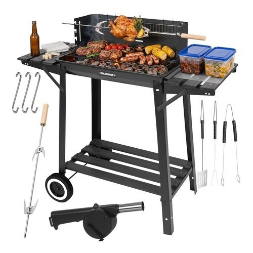 Holzkohlegrill grillwagen mit - holzkohlegrill,