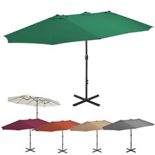 Groß Sonnenschirm Alu Ampelschirm Gartenschirm Marktschirm UV-Schutz 460x270 cm