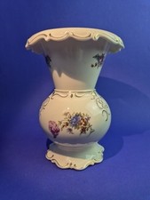 (K18) Vintage Steinmann Tiefenfurt Schlesien Vase Elfenbeinfarben Ø:16cm H:20cm