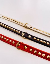 Feinleder Hunde Halsband mit