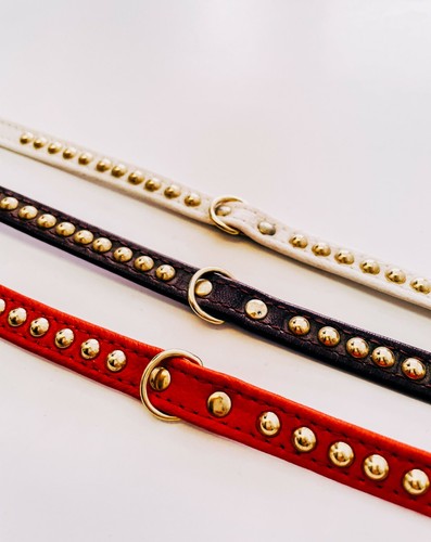 Feinleder hunde halsband - feinleder,