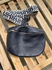 Bauchtasche Hüfttasche Schultertasche Leder blau