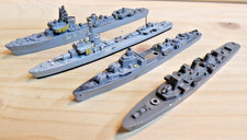 #a719 HANSA/WIKING-Konvolut Modell-Schiffe "4 Zerstörer"- 1:1250- BASTELWARE!
