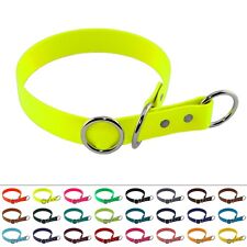 BioThane Hundehalsband Halsband Halsung 19 mm Breite Zugstopp Softwürger Messing