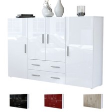 Highboard Sideboard Kommode Schrank Möbel Anrichte Nora in Weiß Hochglanz