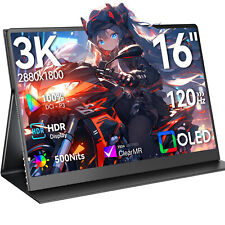 Portable Monitor OLED 3K 120Hz 16 Zoll 120Hz Bildschirm Für PC Laptop Handy Xbox