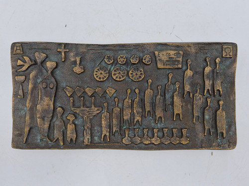 Bronze relief bildplatte - bronze,