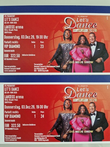 Vip tickets reihe für - tickets, 1.