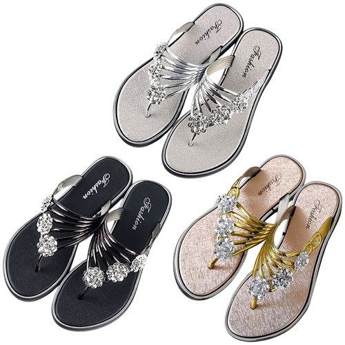 Damen sommer flip flops strass - sommer, flip-flops