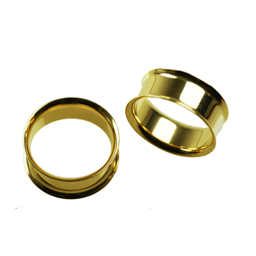 Gold flesh tunnel doubleflared - tunnel,