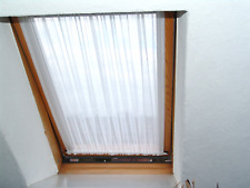 Weiß Scheibengardinen 100cm Spanngardine 100cm hoch Dachfenster  Gardinen 