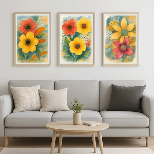 Moderne blumen wanddeko - blumen,