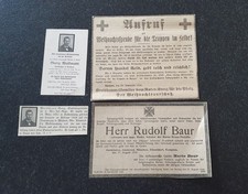 Sterbebild - Sanitäter Rotes Kreuz Konvolut 1914-16 