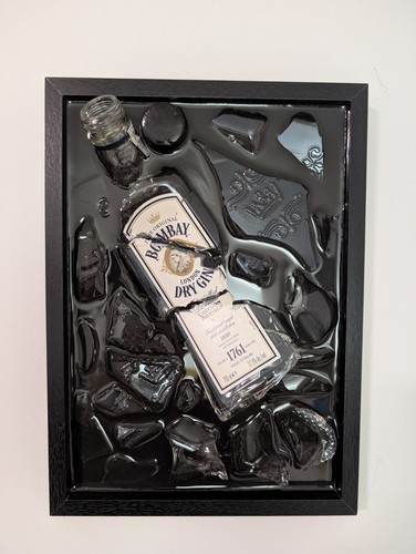 Bombay gin broken bottle - gin,
