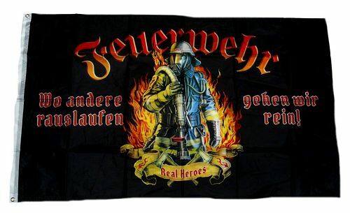 Fahne flagge feuerwehr real - fahne, /