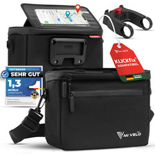 MIVELO Fahrrad Lenker Tasche für KLICKfix inkl. Lenkeradapter schwarz