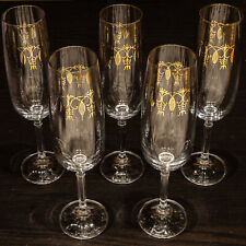 Bohemia Sektgläser Sektglas Royal Gold Ornamente Czechoslovaki 170ml 5er 21cm