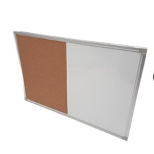 Relaxdays Kombitafel Pinnwand Magnettafel Aluminiumrahmen Kombiboard Multifunkti