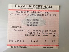 Santana Used Ticket Stub May