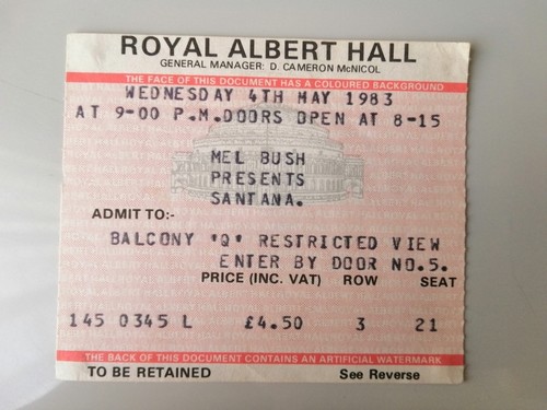 Santana used ticket stub may - ticket,