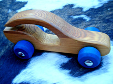 TOP! Holz Rennauto Sportauto Holzauto Sportwagen Spielauto  BLAU wie Grimms Beck