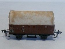 Fleischmann alter Güterwagen Hochbordwagen mit Plane Essen 1205 Blech DR US Zone