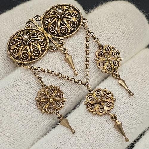 Antike silber brosche marius - ,
