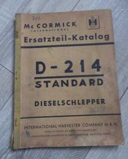 MC Cormick IHC D214 Schlepper Ersatzteilkatalog