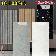 100-STK Holz Wandpaneele Selbstklebend Holzoptik Wandaufkleber Küche Bad 60x30cm