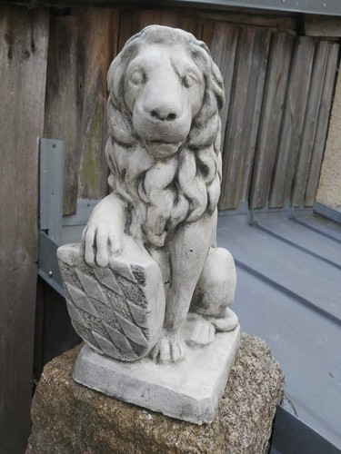 Massive steinfigur stein löwe - stein,