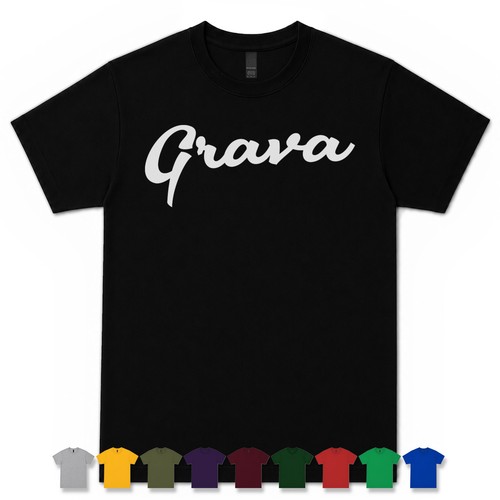 Grava retro script shirt - grava,
