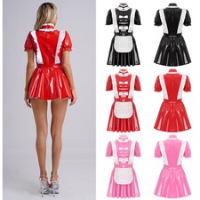 Damen Französisch Maid Uniform Maskerade Dienstmädchen Kostüm Weihnachten Kleid