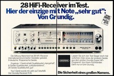 Grundig HiFi Receiver R35 - Reklame Werbeanzeige Original-Werbung 1978