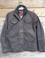 36 S braune Wachs Wax Oilskin Regen Jeans JACKE braun - KRISEN PREIS !!