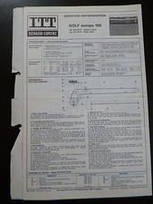 Original Service Manual  ITT Schaub  Lorenz Golf Europa 105