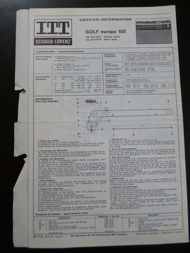 Original service manual itt - original,