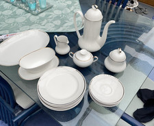 Kaffeervice Kaffeekanne Silber- & Goldrand Speiseservice