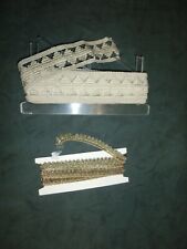 Borte, Litze, beige und grün-gold